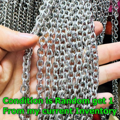 Necklace Stainless Steel Fasion Thick Chain Multi Hook Wearing Thai Amulet 17853